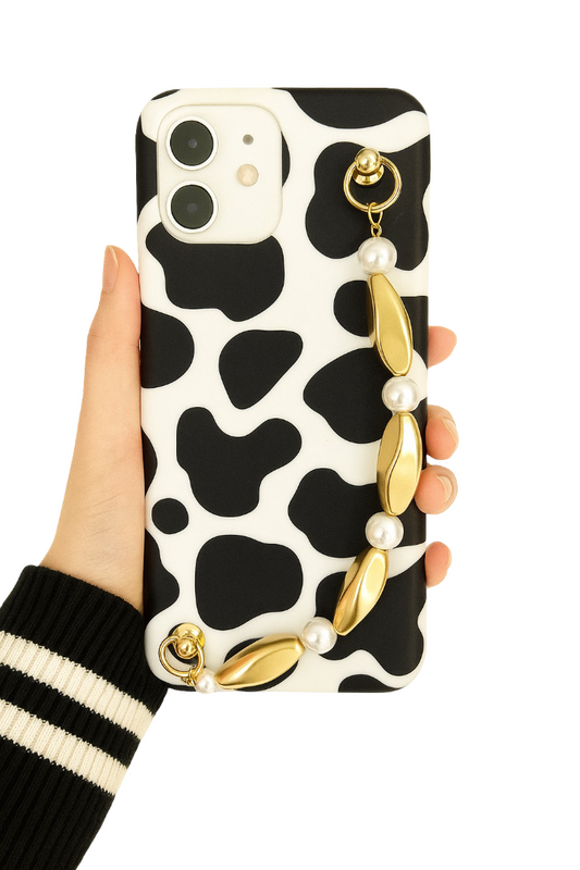 Black Moo Moo Chain Phone Cover