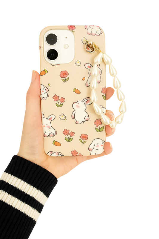 Cute Rabbit Chain Phone Cover
